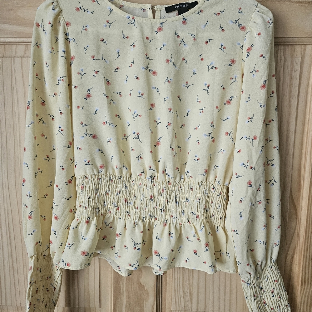 Women's smocked blouse long sleeve